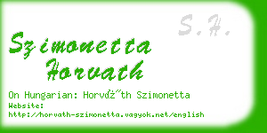szimonetta horvath business card